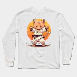 karate cat Long Sleeve T-Shirt